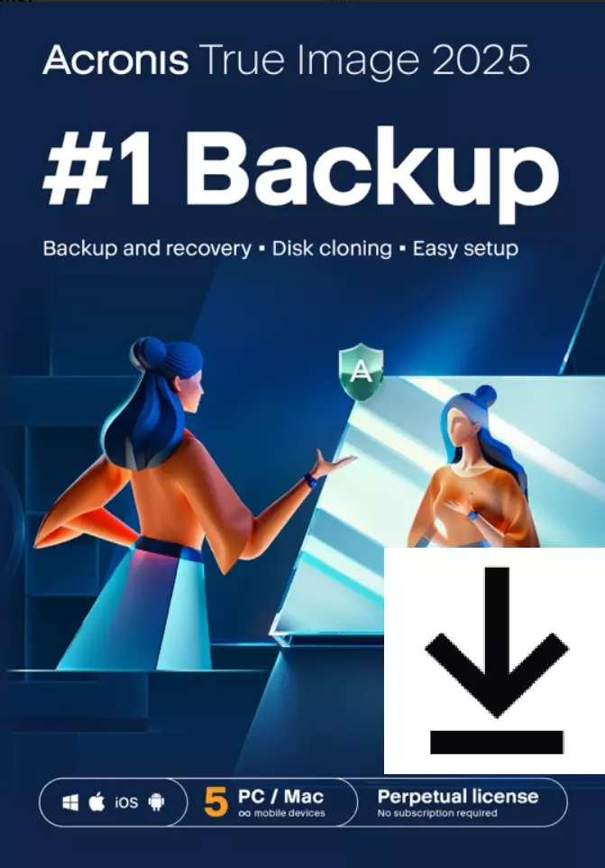 Acronis True Image 2025 | 5 PC/Mac | Dauerlizenz / Perpetual | ESD Download