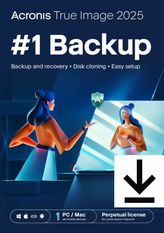 Acronis True Image 2025 | 1 PC/Mac | Dauerlizenz / Perpetual | ESD Download